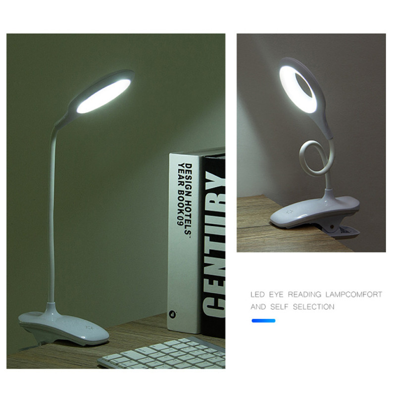 Lampă de masă Lampă de birou cu LED Lămpi de studiu cu clemă tactilă Lumină de birou cu gât de gâscă flexibilă Lampă de birou reîncărcabilă cu USB Lampă de noptieră