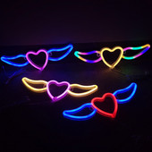 Φωτιστικό LED Neon Love Heart με Φτερά Σήμα Νέον για Υπνοδωμάτιο Τοίχο Σαλόνι Διακόσμηση Σπιτιού Φωτιστικό Neon για Teen Gril Δώρα
