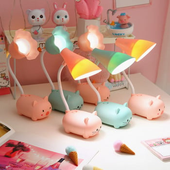 Επιτραπέζιο φωτιστικό Led Pig USB Cute Cat Animal NightLight Παιδικό Υπνοδωμάτιο δίπλα στο κρεβάτι Σαλόνι Εκμάθηση Κοιτώνας Γραφείο Προστασία ματιών