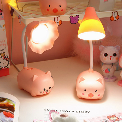 Led Pig Stalinė lempa USB miela katė Gyvūnė Naktinė Šviesa Vaikai Miegamasis Prie lovos Svetainė Mokymasis Bendrabutyje Biuras Akių apsauga