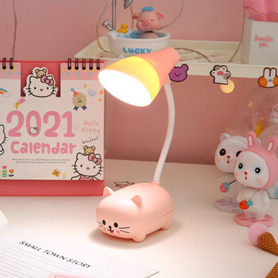 Led Pig asztali lámpa USB aranyos macska állat éjszakai fény gyerekek hálószoba ágy melletti nappali dolgozószoba tanulás kollégium iroda Szemvédelem