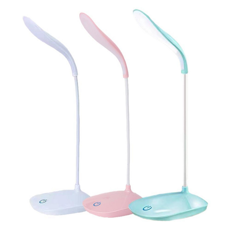 Lampă de masă cu LED, reîncărcabilă prin USB, lumină de lectură pentru birou, întrerupător rotativ pliabil, lămpi de masă pentru dormitor, studiu, lucru