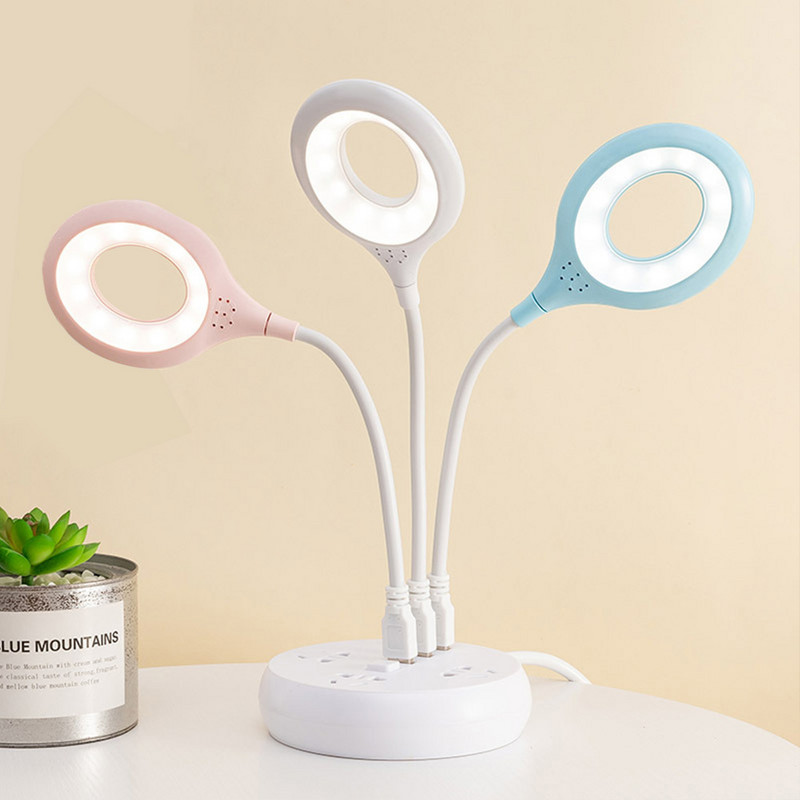 Priză USB Lampă LED portabilă pliabilă pentru protecția ochilor în căminul studenților Lămpi de lectură pentru economisirea mesei de dormitor