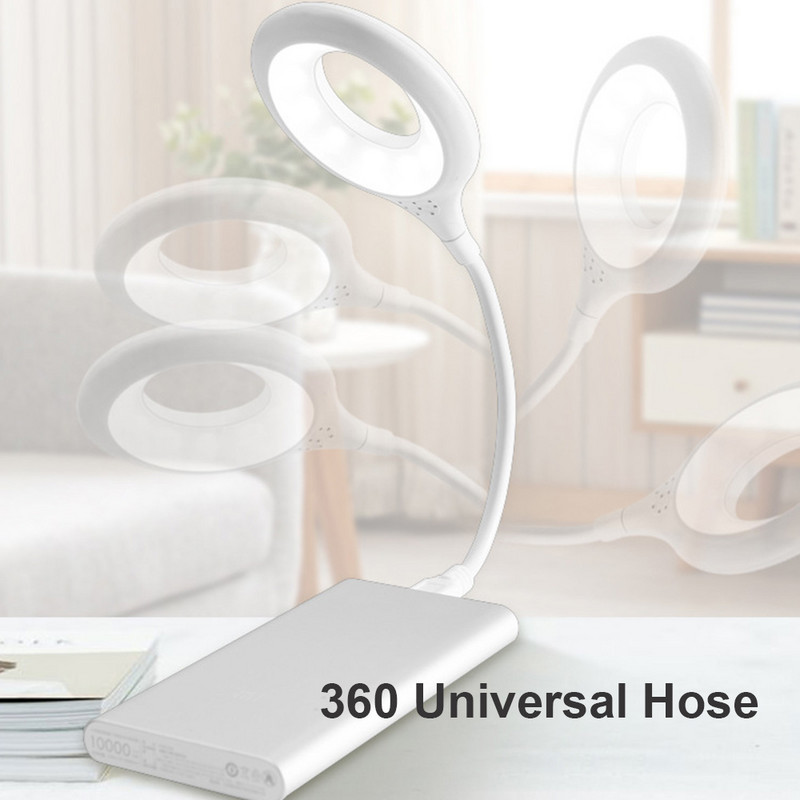 Priză USB Lampă LED portabilă pliabilă pentru protecția ochilor în căminul studenților Lămpi de lectură pentru economisirea mesei de dormitor