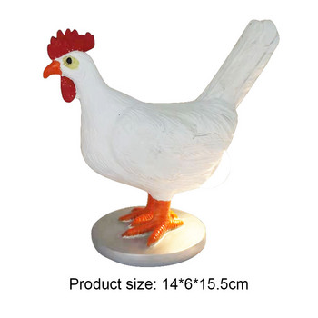 Κοτόπουλο Επιτραπέζιο Φωτιστικό Δωματίου Νυχτερινά Φωτάκια Διακόσμηση Προσομοίωση Κότες που γεννούν αυγά Φωτιστικό άγαλμα Αστεία στολίδια για σαλόνι δίπλα στο κρεβάτι