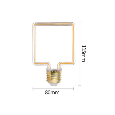 LED lemputė E27 220V retro Edison lemputė 360 švytėjimo dangtelis minkštas linijinis kaitinamųjų siūlų žibintas, skirtas baro namų lempai šventinio apšvietimo dekoravimui