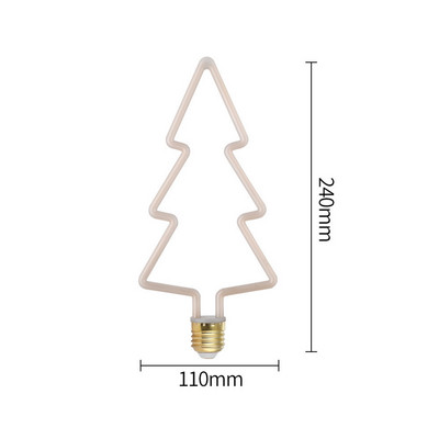 LED lemputė E27 220V retro Edison lemputė 360 švytėjimo dangtelis minkštas linijinis kaitinamųjų siūlų žibintas, skirtas baro namų lempai šventinio apšvietimo dekoravimui