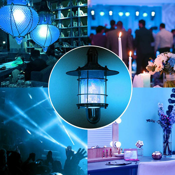 4 режима Декоративна крушка с ефект на пламък LED Dynamic Flame Blue Light E27 Creative Corn Bulb Ефект на симулация на пламък Нощна светлина