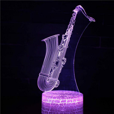 Elektrinės gitaros naktinės stalinės lempos „Pasidaryk pats“ vyriškos ir moteriškos gimimo dienos kūrybinės dovanos, baltas pagrindas, puikus 7 spalvų keitimas 3d lempa