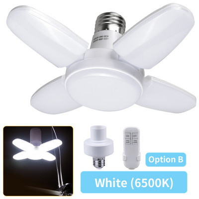 E27 LED lemputė 220V 110V 28W sulankstoma LED lempa Ventiliatoriaus foco led lemputės namų liustra lubų šviestuvui su laiko funkcija