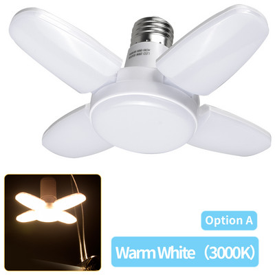 E27 LED lemputė 220V 110V 28W sulankstoma LED lempa Ventiliatoriaus foco led lemputės namų liustra lubų šviestuvui su laiko funkcija