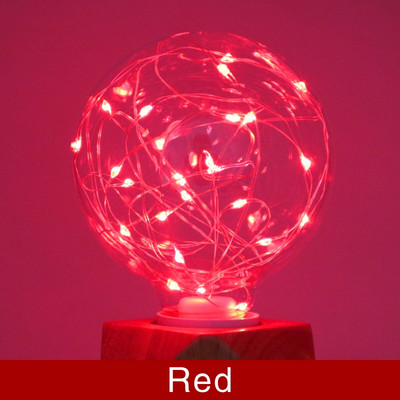 LED Edison String izzó E27 110V 220V G95 Színes RGB világítás Rézhuzalos izzó lakberendezési ünnepi éjszakai lámpa