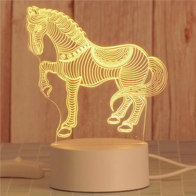 Lampă de Noapte Acrilice Desene Animat Dragoste Cadou Creativ Lampă De Birou Decorare Camere Copii Lămpi De Masă 3d Pentru Sufragerie