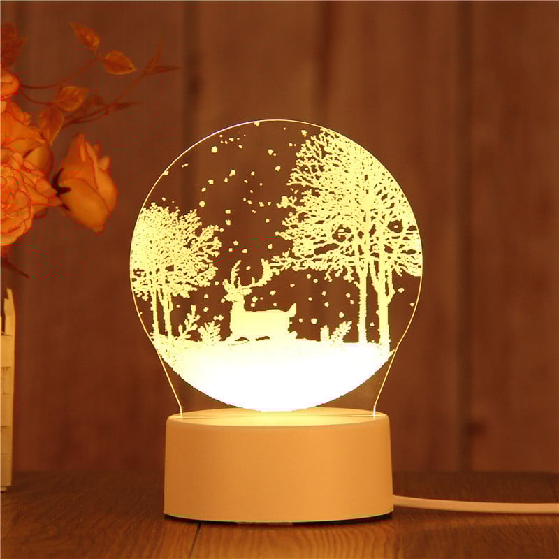 Lampă de Noapte Acrilice Desene Animat Dragoste Cadou Creativ Lampă De Birou Decorare Camere Copii Lămpi De Masă 3d Pentru Sufragerie