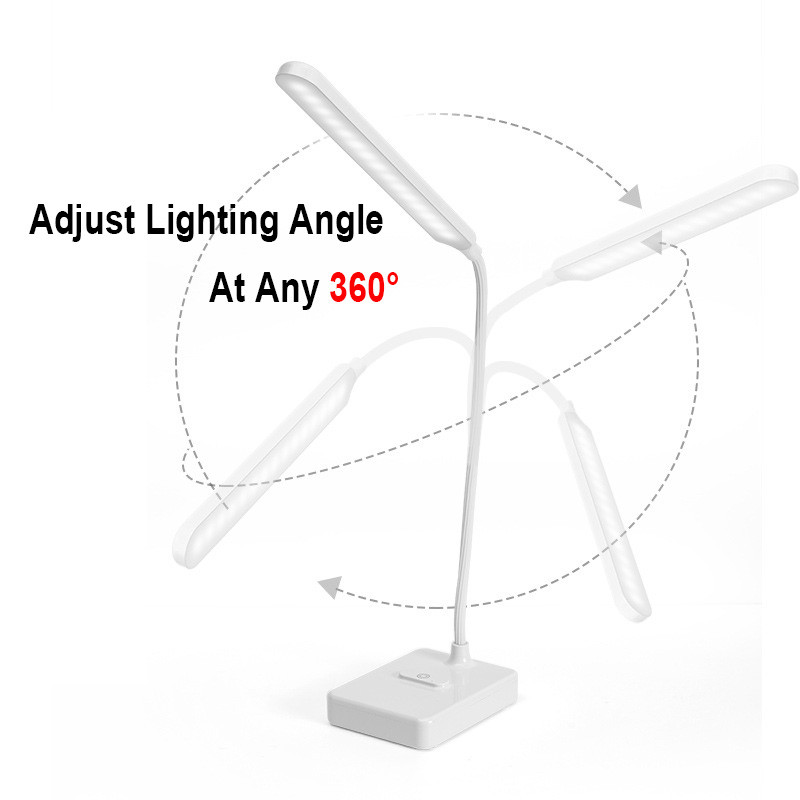 Lampă de birou de lectură Lămpi de masă tactile pentru sufragerie cu gât de găină de birou, pliabilă, reglabilă, pentru protecția ochilor, lampă de studiu cu LED