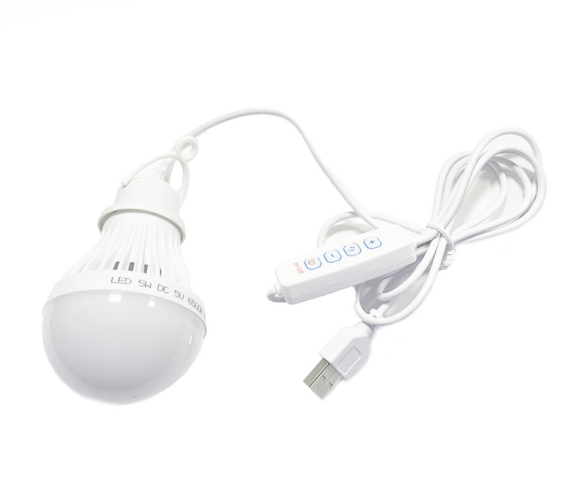 Lampă de camping cu LED DC5V 5W Bec de urgență Usb, 3 culori, cu reglare reglabilă pentru cort suspendat, grătar, pescuit, reparații, echipamente în aer liber
