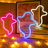 Halloweeni kummitus LED-lamp siseruumides, laste jaoks elutuba neoonsildid