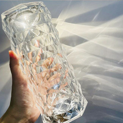 RGBW stolová lampa valcová diamantová stolová lampa moderné krištáľové LED stolové lampy do spálne dekorácia umelecká dekorácia LED nočné svetlá