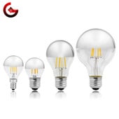 Oglindă Argintiu Retro Edison Bec LED E14 E27 4W G45 A60 ST64 G80 G95 Lampă Vintage cu filament Lampada LED Iluminare alb cald