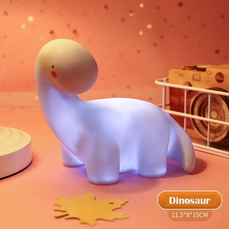 Animal Night Light Lampă de masă drăguță Bebeluși Copii Iluminat Creșă Lămpi de birou Ornamente Dormitor Dinozaur Cadouri de Crăciun pentru copii