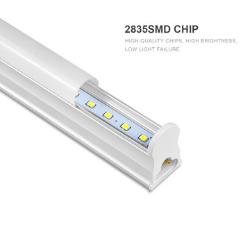 220V 110V LED тръбна лампа T5 6W 10W / T8 8W 12W LED крушка PVC пластмасова луминесцентна интегрирана лампа за домашен кухненски гардероб