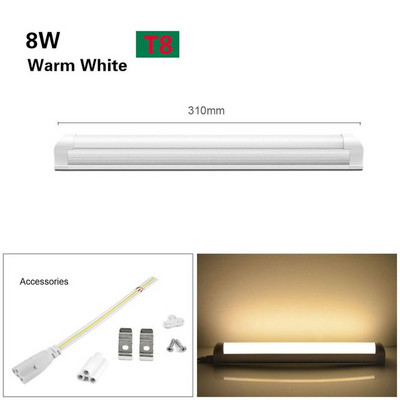 220V 110V LED trubicová žiarovka T5 6W 10W / T8 8W 12W LED žiarovka PVC plastová žiarivka integrované osvetlenie pre domácnosť, kuchyňu, šatník