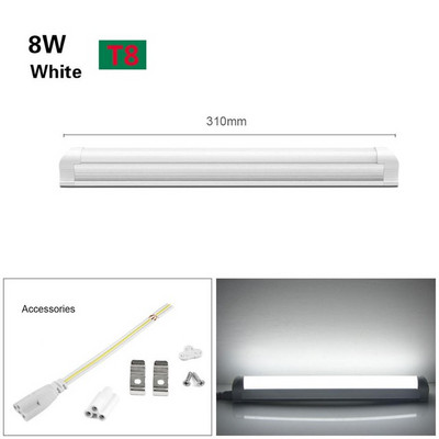 220V 110V LED trubicová žiarovka T5 6W 10W / T8 8W 12W LED žiarovka PVC plastová žiarivka integrované osvetlenie pre domácnosť, kuchyňu, šatník