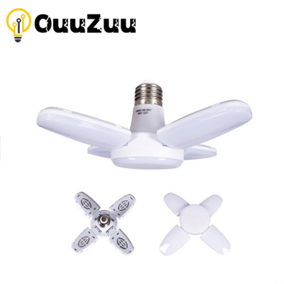 Led E27 LED izzólámpa ventilátor AC 220V 110V Bombilla 28W összecsukható Led Lights Izzó Lampada Otthoni Mennyezeti Világító Panel Szoba Dekoráció