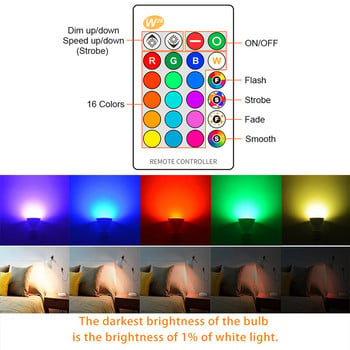 LED Bulb GU10 8W Spotlight Dimmable RGB LED Bulb Lamp 16 Color Bulb Διακόσμηση σπιτιού AC 85-265V RGBW RGBWW με τηλεχειριστήριο υπερύθρων