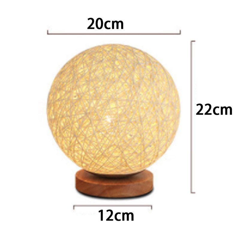 Nöörist vitstest LED laualamp 220 V EU-pistik öövalgusti hämardatav voodilamp Magamistoa kaunistus laualamp loominguline kingitus