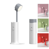 Lanternă portabilă multifuncțională USB C, reîncărcabilă cu LED, lampă de masă cu protecție a ochilor, 3 moduri de lumină cu baterie încorporată