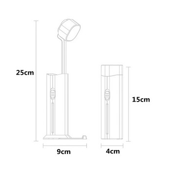 Многофункционално преносимо фенерче USB C Акумулаторна LED светлина Защита на очите Настолна лампа 3 светлинни режима с вградена батерия