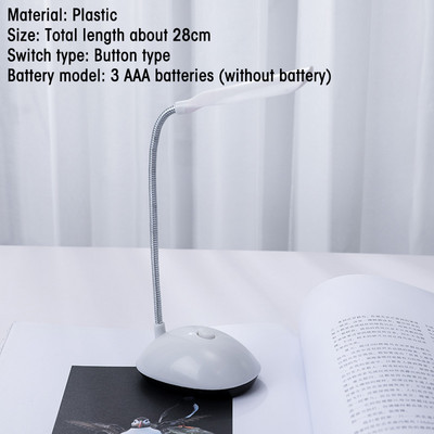 LED stalinė lempa miegamojo USB įkraunama trijų greičių pritemdoma skaitymo lempa Sulankstoma šviesa akių apsaugos studento stalinė lempa