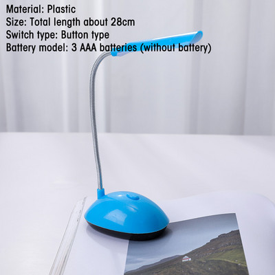 LED stalinė lempa miegamojo USB įkraunama trijų greičių pritemdoma skaitymo lempa Sulankstoma šviesa akių apsaugos studento stalinė lempa