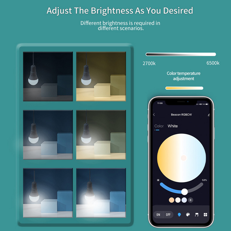 Lampă WiFi 15W Fiolă Bec LED E27 Becuri inteligente 220V 110V RGB Lampă Yandex Alice Stație Alexa Google Assistant Control aplicație