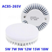 Gx53 LED izzólámpa szekrény alatti lámpatest 5W 7W 9W 12W 15W 18W Szekrénylámpa 85-265V Led Spotlámpa Hideg Meleg Fehér Puck Light