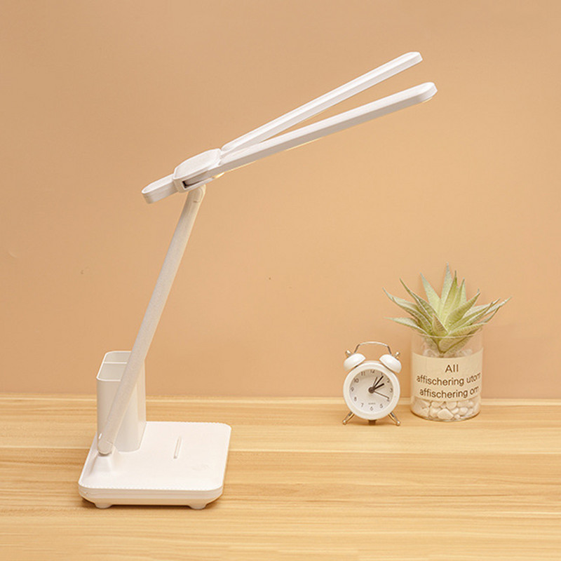 Összecsukható éjjeli lámpa, dupla fejű, 40 LED-es éjjeli lámpa Szemvédő Asztali lámpák Fokozatmentesen sötétedő asztali lámpa Éjszakai lámpa