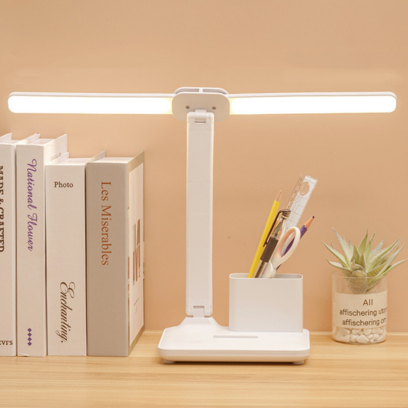 Összecsukható éjjeli lámpa, dupla fejű, 40 LED-es éjjeli lámpa Szemvédő Asztali lámpák Fokozatmentesen sötétedő asztali lámpa Éjszakai lámpa