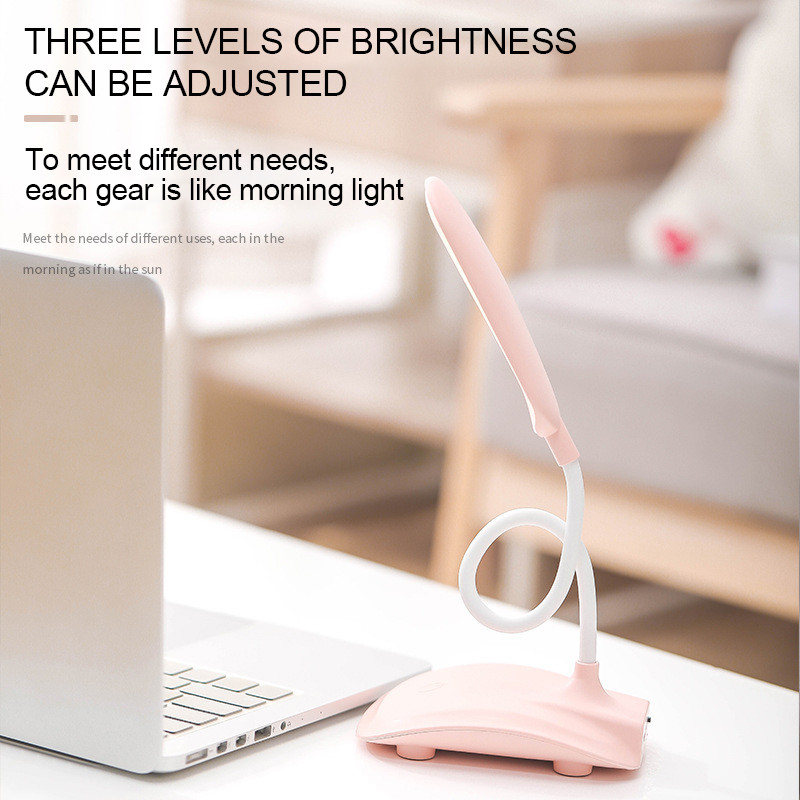 Lampă de birou portabilă creativă cu LED pentru protecția ochilor Încărcare USB 1200/2200mA Comutator tactil de reglare cu trei viteze Lumină de lectură de lucru de birou