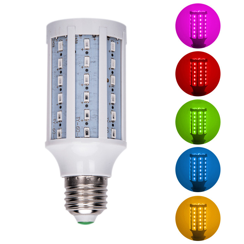 5W 10W 15W 20W E27 Bec LED SMD5730 Becuri de porumb Roșu Galben Bule Roz Verde Grădină Gazon Peisaj Becuri decorative
