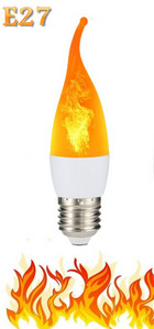 Led Simulated Flame pirnid 9W E14 E27 B22 85-265V Luces Koduelektroonika Aksessuaarid Lamp Leegi valgus Efekt pirnid Lampada