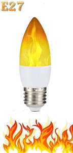 Led Simulated Flame pirnid 9W E14 E27 B22 85-265V Luces Koduelektroonika Aksessuaarid Lamp Leegi valgus Efekt pirnid Lampada