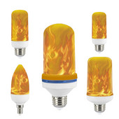 Φωτιστικό LED φλόγας E27 E26 E14 E12 Light Flame Bulb Effect Fire Flickering Emulation 3W 5W 7W 9W Διακοσμητικό AC85-265V