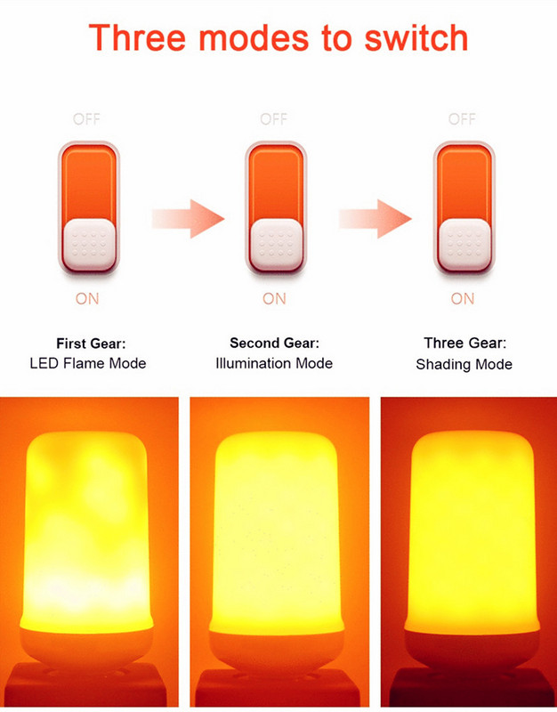 Lampă cu flacără LED E27 E26 E14 E12 Lumină Flacără Efect de bec Emulare pâlpâire de foc 3W 5W 7W 9W Decorativ AC85-265V