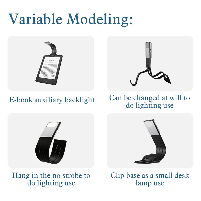 FLDJL LED lemputė knygų skaitymui Įkraunama LED lemputė knygai skaityti studentams Vaikų lovos skaitymo lempos Pažymėti stalinė lempa