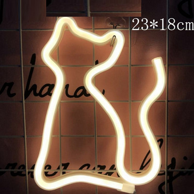 5V Neon LED Lampă pentru semne de neon Cute Cat Star Moon Nori USB/Baterie lumini de noapte pentru nuntă, petrecere de Crăciun, decorare acasă