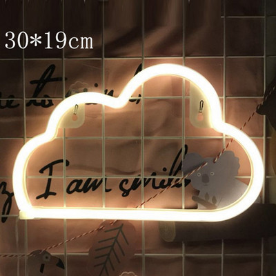 5V Neon LED Lampă pentru semne de neon Cute Cat Star Moon Nori USB/Baterie lumini de noapte pentru nuntă, petrecere de Crăciun, decorare acasă