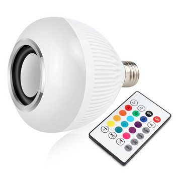 Λάμπα LED Bluetooth Έξυπνη λάμπα E27 Ηχείο Bluetooth 12W Λάμπα μουσικής Έξυπνη λάμπα ΕΦΑΡΜΟΓΗ Ελέγχου Ρυθμιζόμενη λάμπα φωτός RGB Διακοσμητικό φως