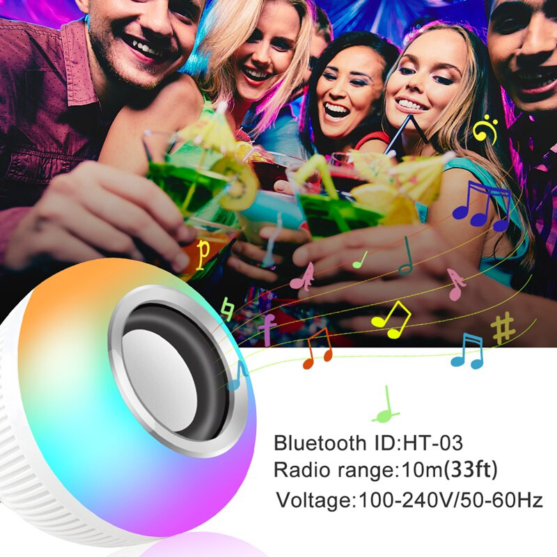 LED Bluetooth-lamp nutipirn E27 12W Bluetooth kõlar muusikapirn Nutikas lamp APP-juht hämardatav lambipirn RGB dekoorvalgusti