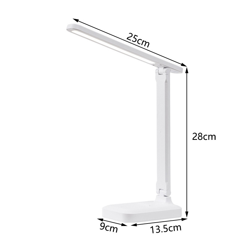 Lampă de birou reîncărcabilă prin USB Protecția ochilor studenților Lumini de lectură pliabile Decor pentru dormitor Lămpi de noptieră reglabile